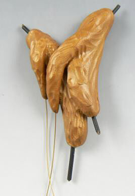 molded clay on wire